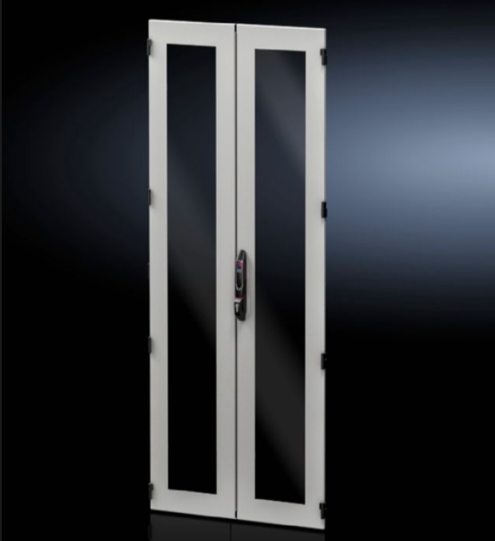 DK5301437 rittal enclosures Sheet steel glazed door,For enclosure width 800,height 2000mm,vertically divided for VX IT,to replace existing doors.With underlaid viewing panel and 4-point locking rod.-Rittal cabinet Rittal air conditioner Rittal electrical cabinet Rittal busbar Rittal fan DK5301.437
