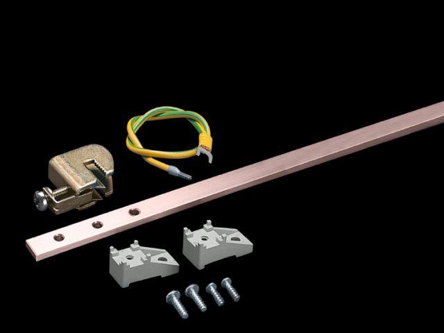 DK7547000 Rittal enclosures Earth rail, vertical for VX, VX IT - Rittal air conditioning Rittal electric cabinet Rittal busbar Rittal fan Rittal PDU DK7547.000