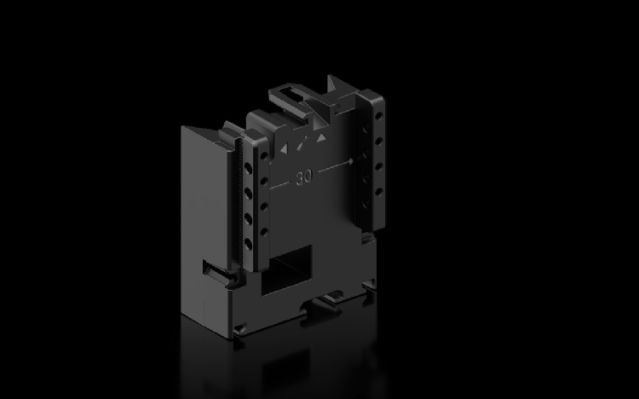 RX9365751 Rittal busbar RiLineX Extension module for component adaptors and component supports Width 54mm Height 60mm - Rittal air conditioning Rittal electric cabinet Rittal busbar Rittal fan Rittal PDU RX9365.751