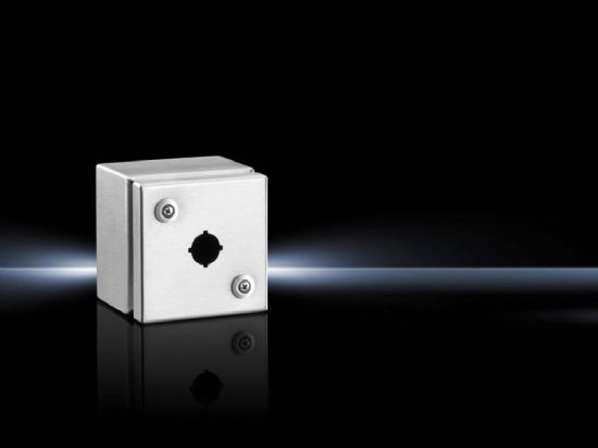 SM2384010 Rittal enclosures Switch housings Stainless steel Width 110mm Height 100mm Depth 90mm 1 switch cut-outs Stainless steel 1.4301 (AISI 304) - Rittal air conditioning Rittal electric cabinet Rittal busbar Rittal fan Rittal PDU SM2384.010