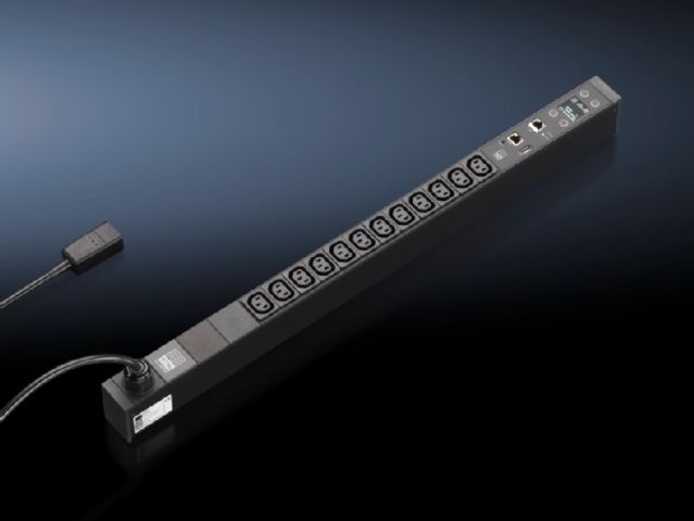 DK7955201 Rittal enclosures PDU international, metered version Width 44mm Depth 62mm Length 710mm 12xC13, black,C20, 1~, 32A -Discontinued Replacement model DK7979210/DK7979.210 - Rittal air conditioning Rittal electric cabinet Rittal busbar Rittal fan Rittal PDU DK7955.201