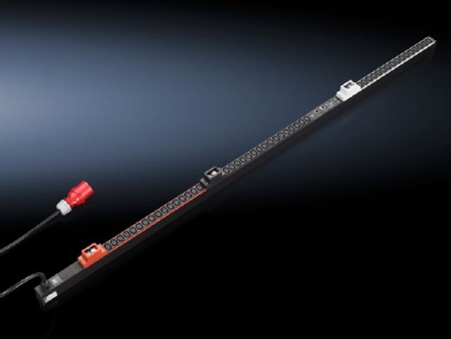 DK7955236 Rittal enclosures PDU international, metered version Width 44mm Depth 62mm Length 2050mm 48xC13, black,CEE,3~,32A - Rittal air conditioning Rittal electric cabinet Rittal busbar Rittal fan Rittal PDU DK7955.236