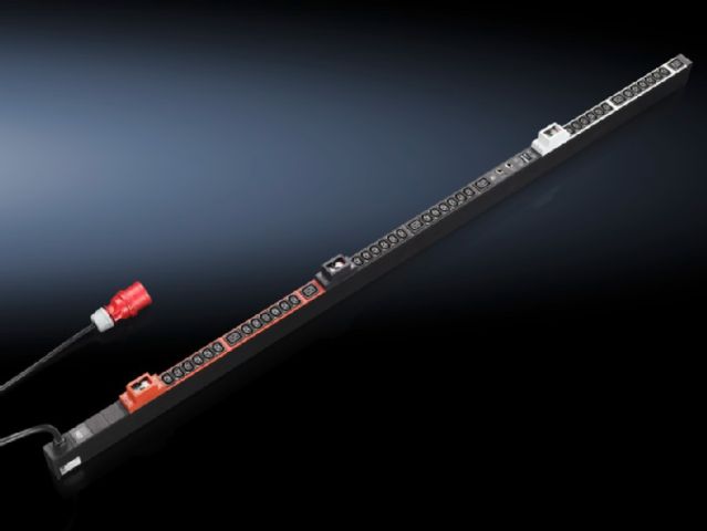 DK7955334 Rittal enclosures PDU international, switched version Width 44mm Depth 85mm Length 2065mm 36xC13,6xC19, black,CEE ,3~,32A - Rittal air conditioning Rittal electric cabinet Rittal busbar Rittal fan Rittal PDU DK7955.334