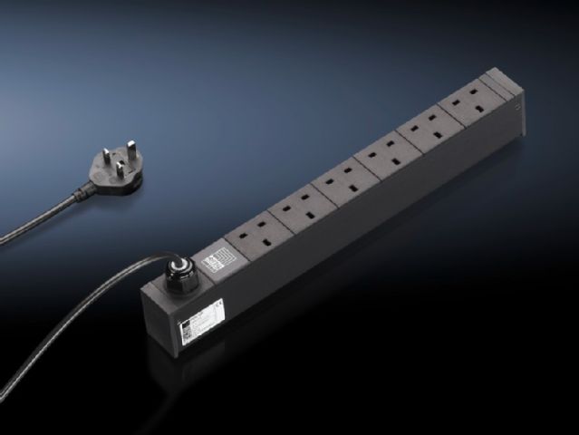 DK7955510 Rittal enclosures PDU UK, basic version Width 44mm Depth 62mm Length 440mm 6xC13,1xC19, black,UK ,1~,13A - Discontinued Replacement model DK7979801/DK7979.801 - Rittal air conditioning Rittal electric cabinet Rittal busbar Rittal fan Rittal PDU DK7955.510