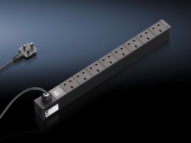 DK7955511 Rittal enclosures PDU UK, basic version Width 44mm Depth 62mm Length 535mm 8xBS 1363, black,UK ,1~,13A - Discontinued Replacement model DK7979811/DK7979.811 - Rittal air conditioning Rittal electric cabinet Rittal busbar Rittal fan Rittal PDU DK7955.511